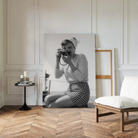 Gallery image 5 for Vintage Seaside Shutterbug – Black and White Retro Photography Print