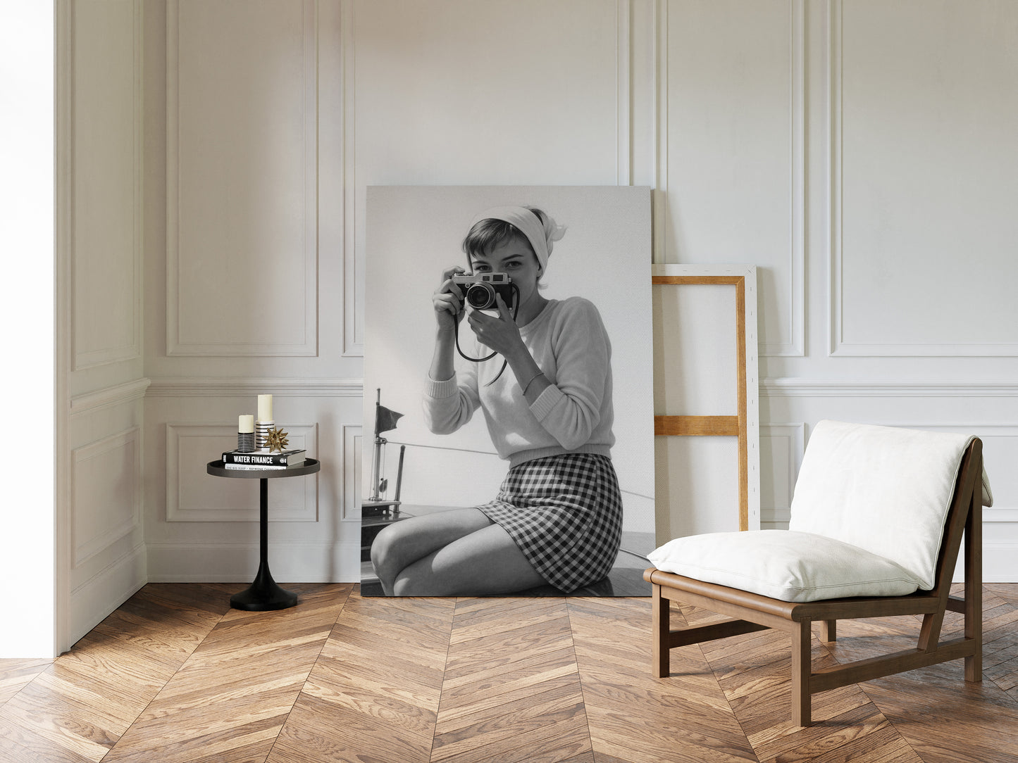 Gallery image 5 for Vintage Seaside Shutterbug – Black and White Retro Photography Print