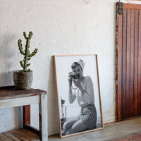 Gallery image 6 for Vintage Seaside Shutterbug – Black and White Retro Photography Print