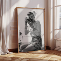 Gallery image 7 for Vintage Seaside Shutterbug – Black and White Retro Photography Print