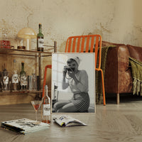 Gallery image 11 for Vintage Seaside Shutterbug – Black and White Retro Photography Print