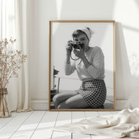 Gallery image 12 for Vintage Seaside Shutterbug – Black and White Retro Photography Print