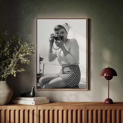Gallery image 14 for Vintage Seaside Shutterbug – Black and White Retro Photography Print