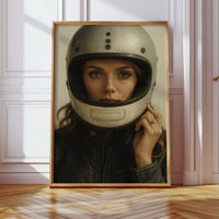 Gallery image 5 for Vintage Moto Muse – Retro Helmet Portrait Print