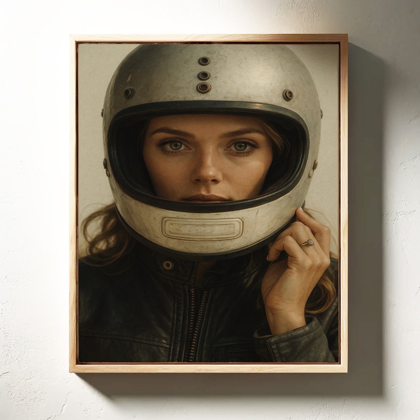 Gallery image 6 for Vintage Moto Muse – Retro Helmet Portrait Print