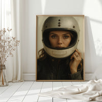 Gallery image 7 for Vintage Moto Muse – Retro Helmet Portrait Print