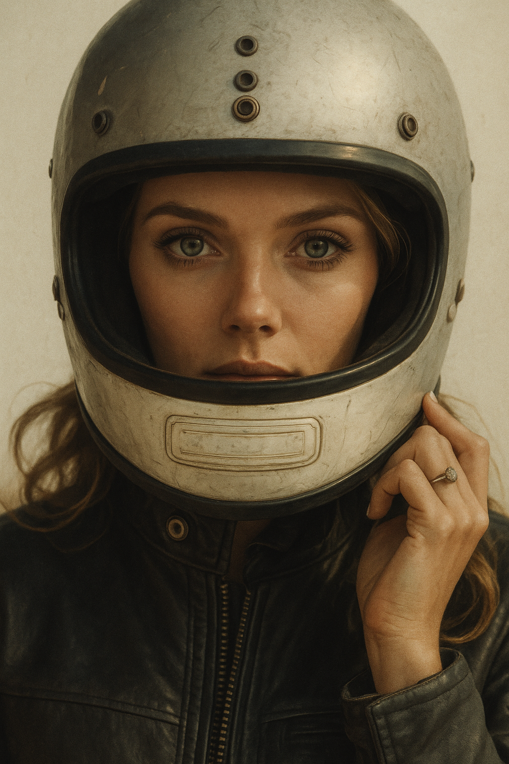 Gallery image 11 for Vintage Moto Muse – Retro Helmet Portrait Print