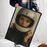 Gallery image 13 for Vintage Moto Muse – Retro Helmet Portrait Print