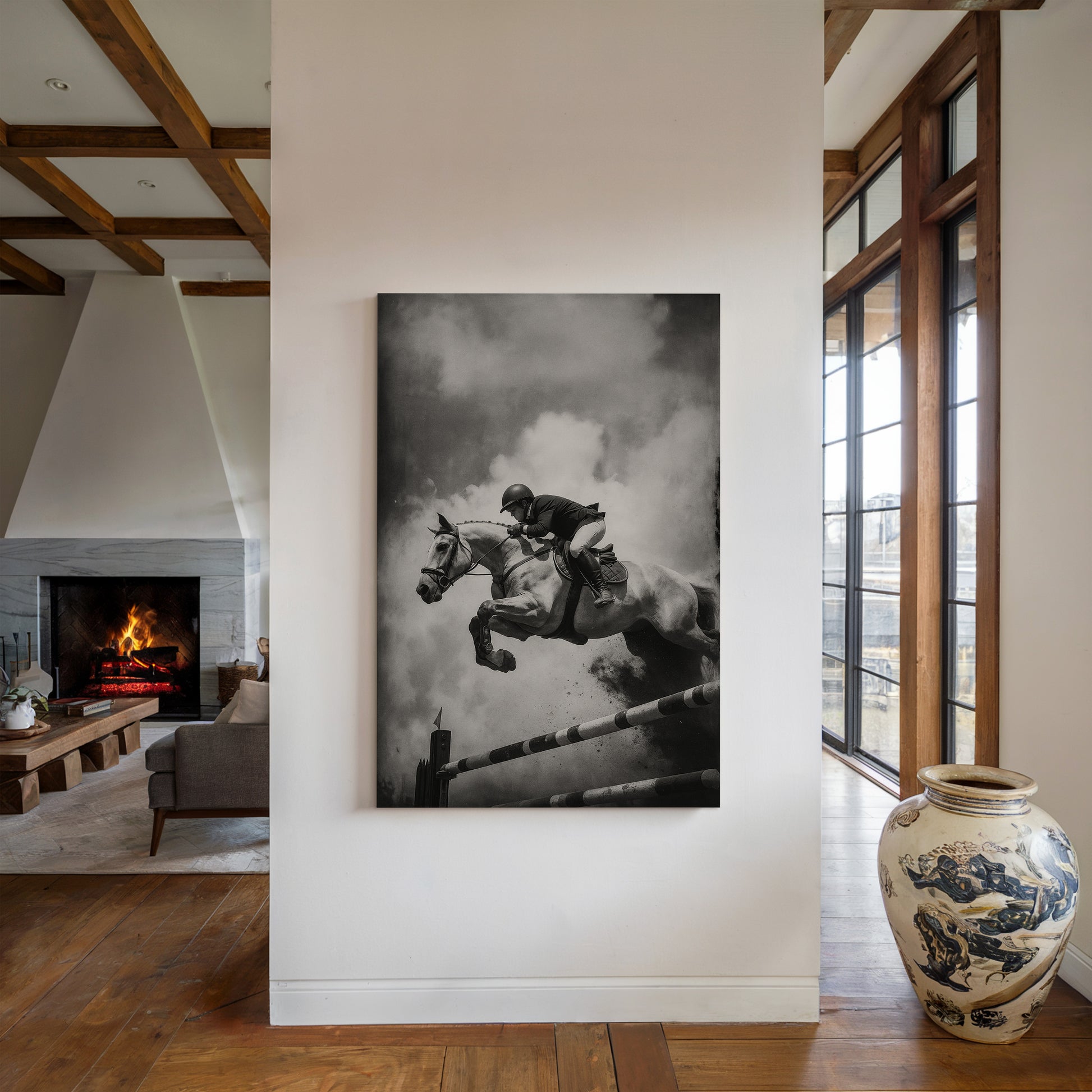 Gallery image 5 for “Airtime” – Black & White Show Jumping Photography Print