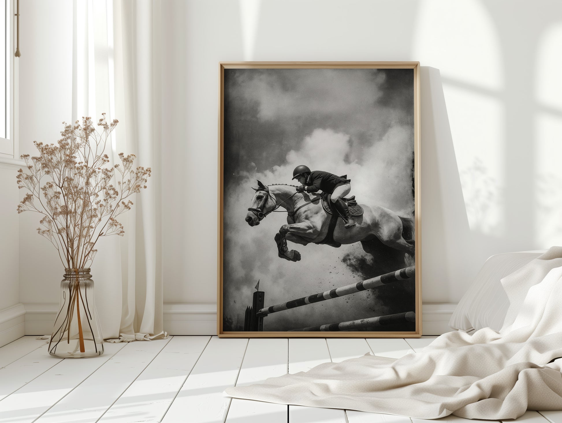 Gallery image 6 for “Airtime” – Black & White Show Jumping Photography Print