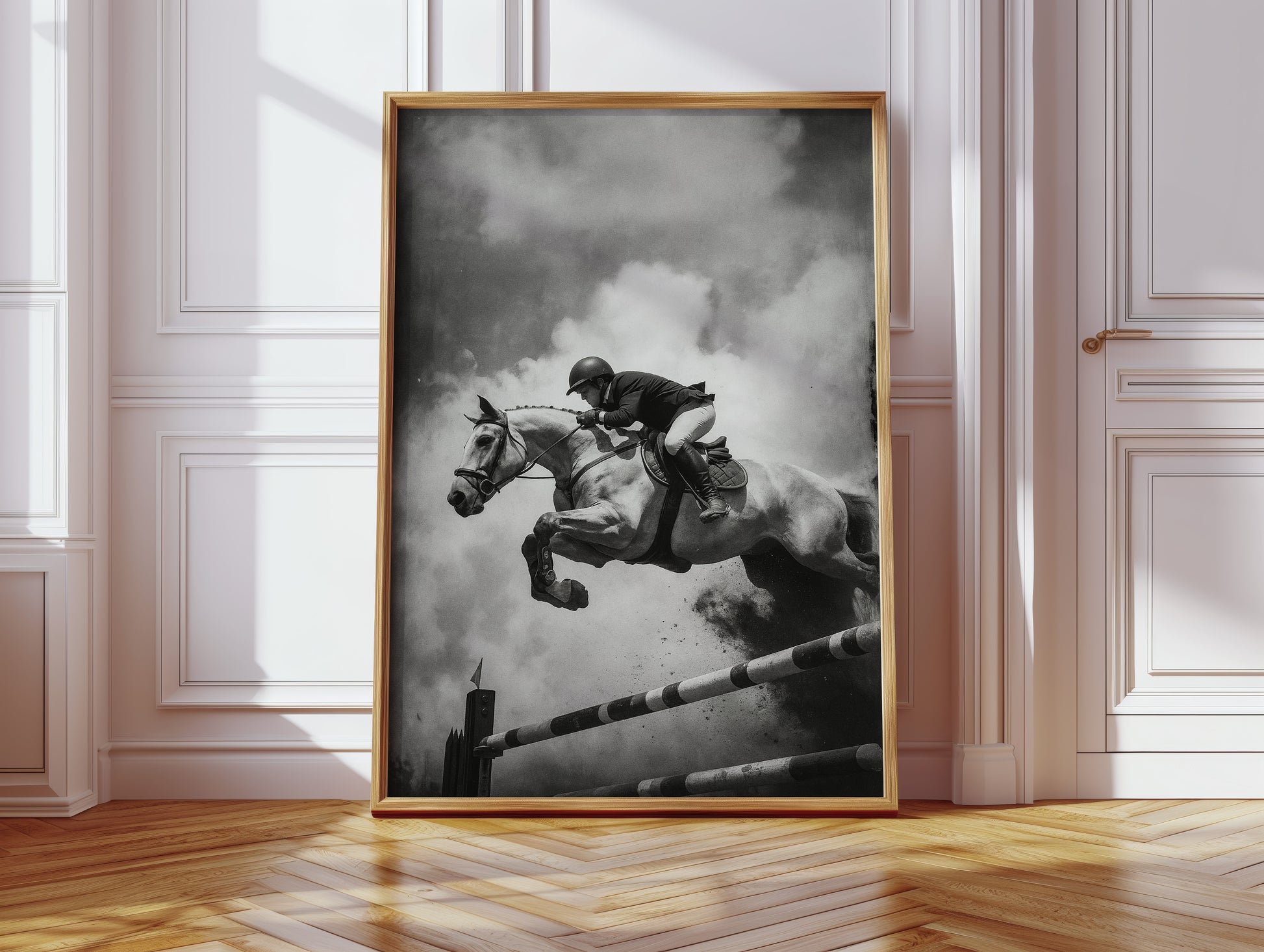 Gallery image 12 for “Airtime” – Black & White Show Jumping Photography Print