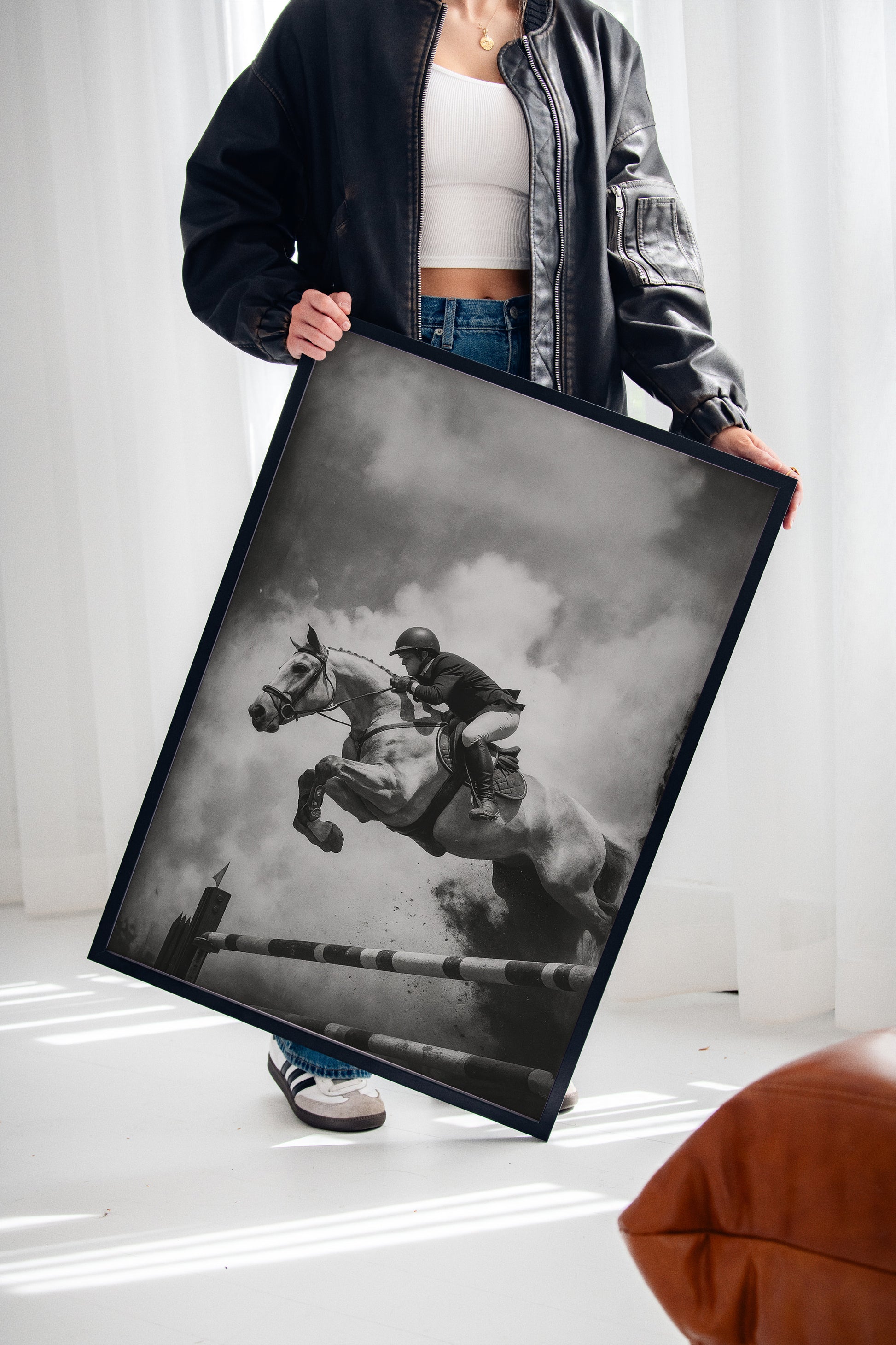 Gallery image 13 for “Airtime” – Black & White Show Jumping Photography Print
