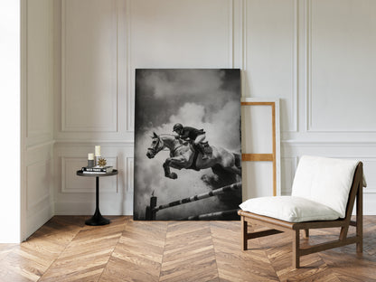 Gallery image 14 for “Airtime” – Black & White Show Jumping Photography Print