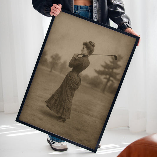 Gallery image 1 for Vintage Lady Golfer Fine Art Print