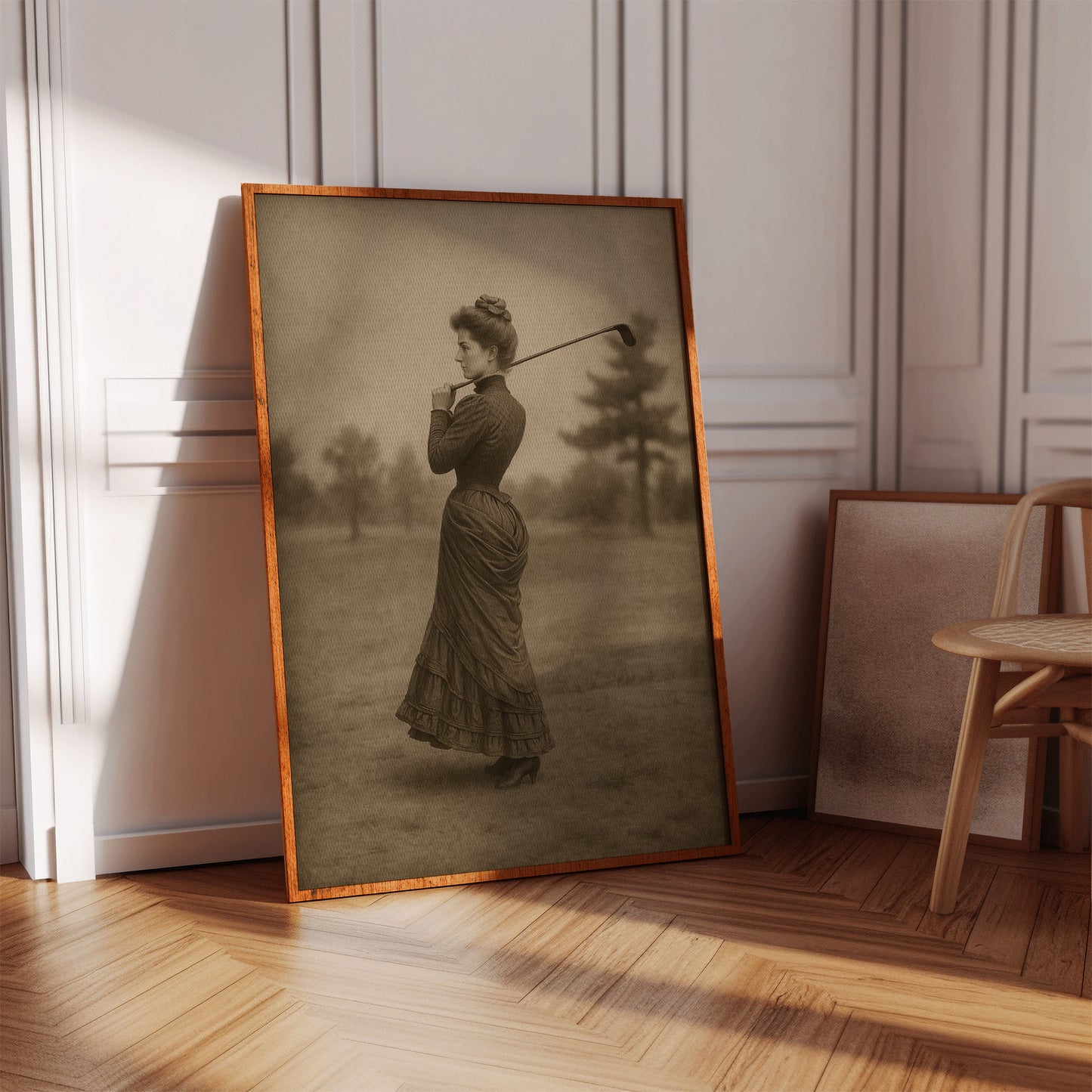 Gallery image 4 for Vintage Lady Golfer Fine Art Print