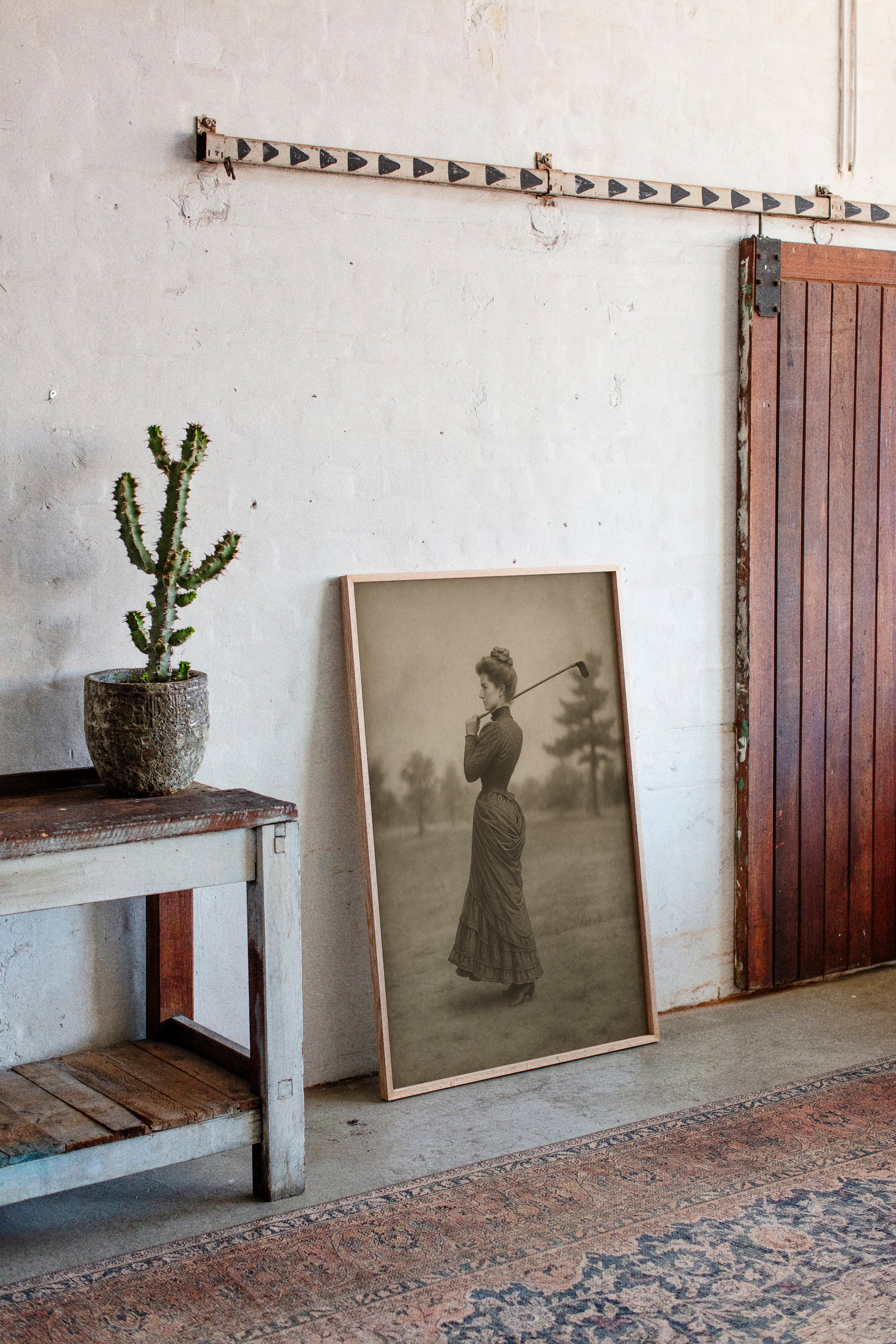 Gallery image 5 for Vintage Lady Golfer Fine Art Print