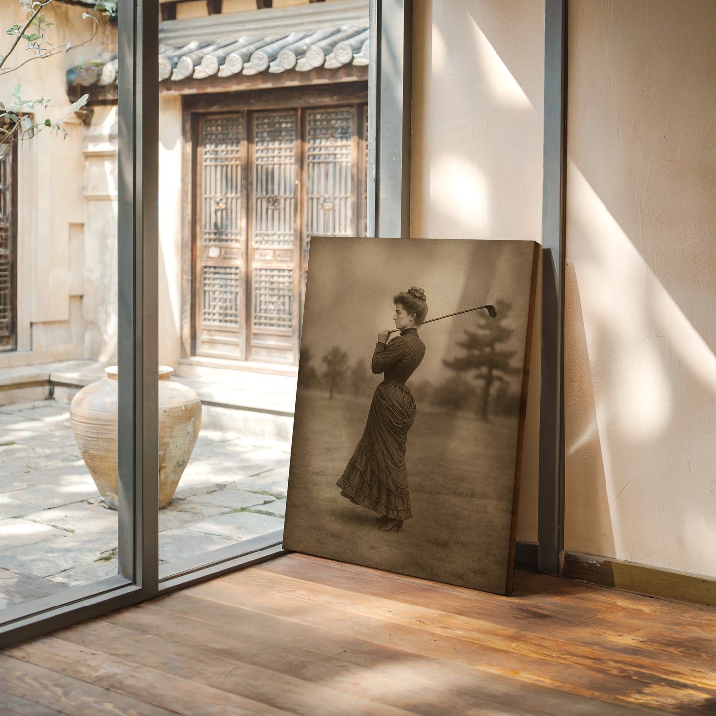 Gallery image 6 for Vintage Lady Golfer Fine Art Print