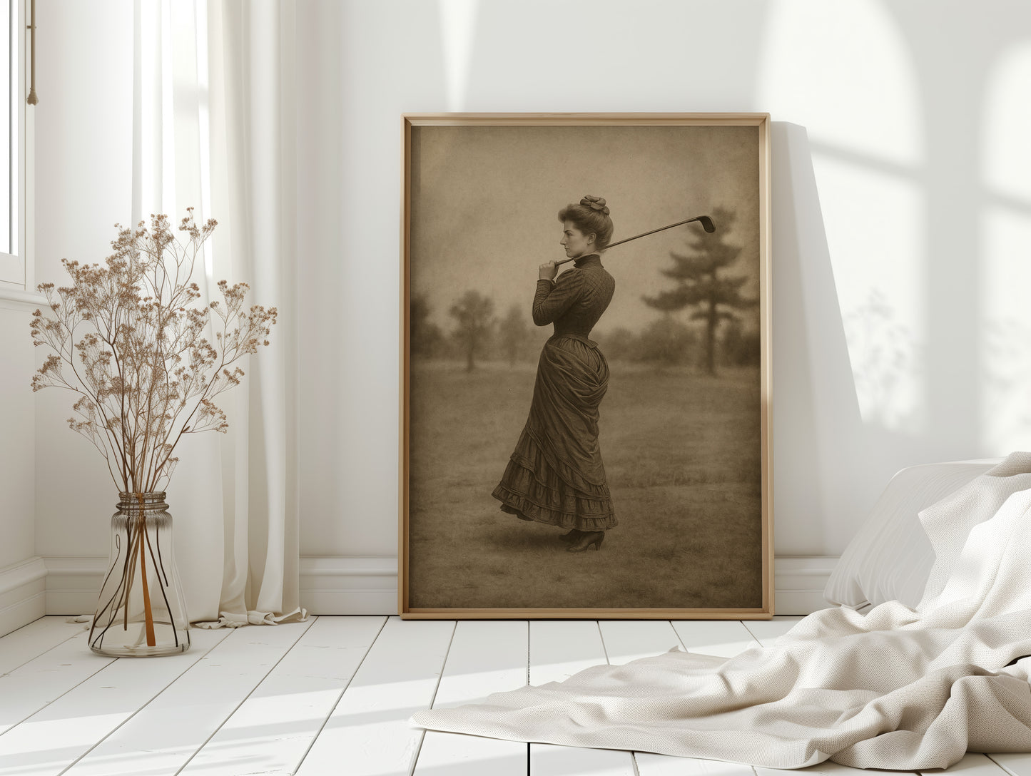Gallery image 8 for Vintage Lady Golfer Fine Art Print