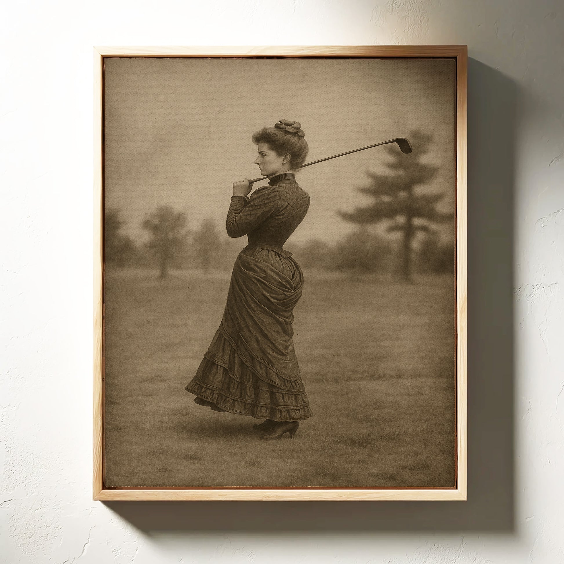 Gallery image 10 for Vintage Lady Golfer Fine Art Print