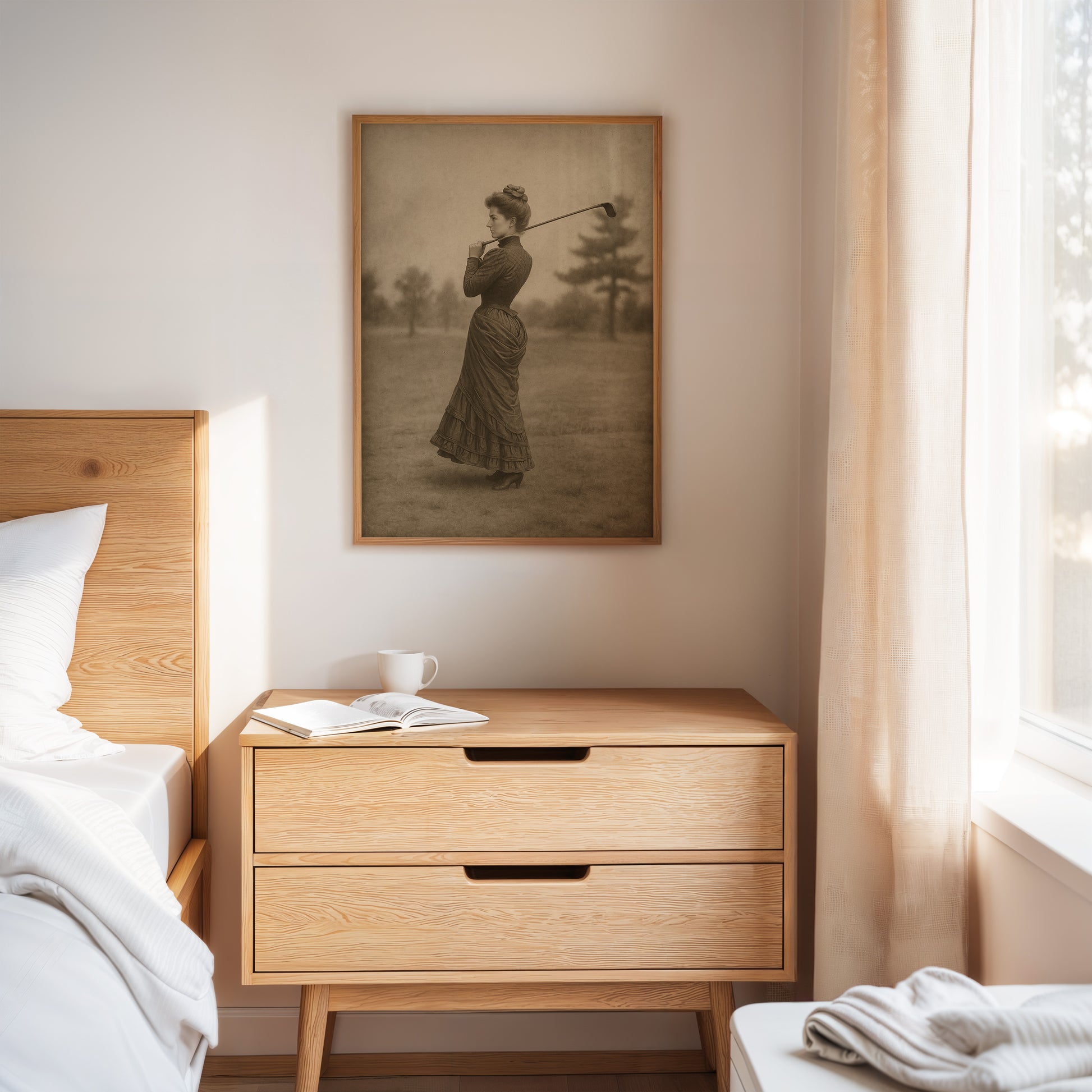 Gallery image 11 for Vintage Lady Golfer Fine Art Print