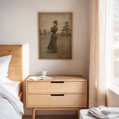 Gallery image 11 for Vintage Lady Golfer Fine Art Print