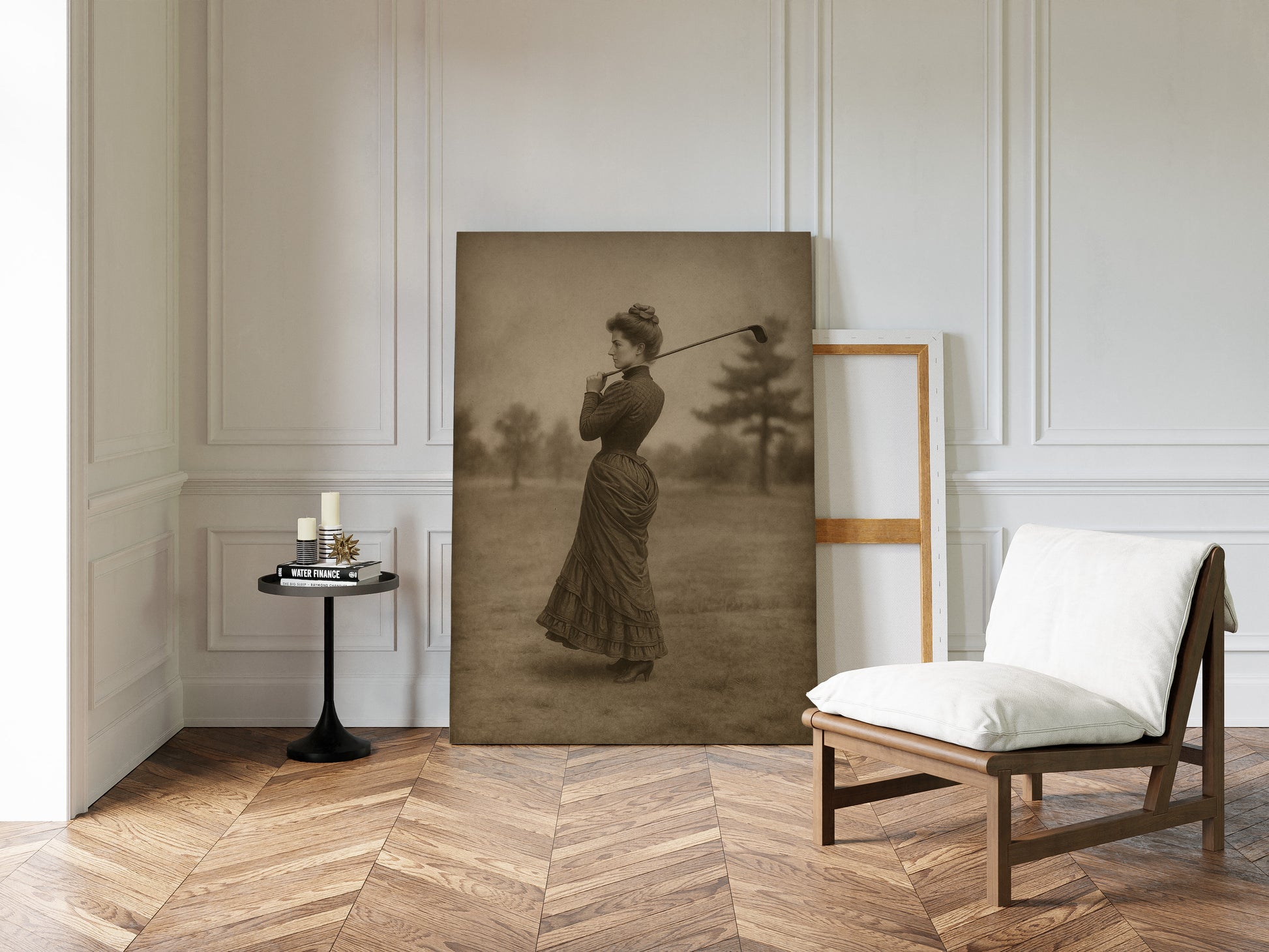 Gallery image 12 for Vintage Lady Golfer Fine Art Print