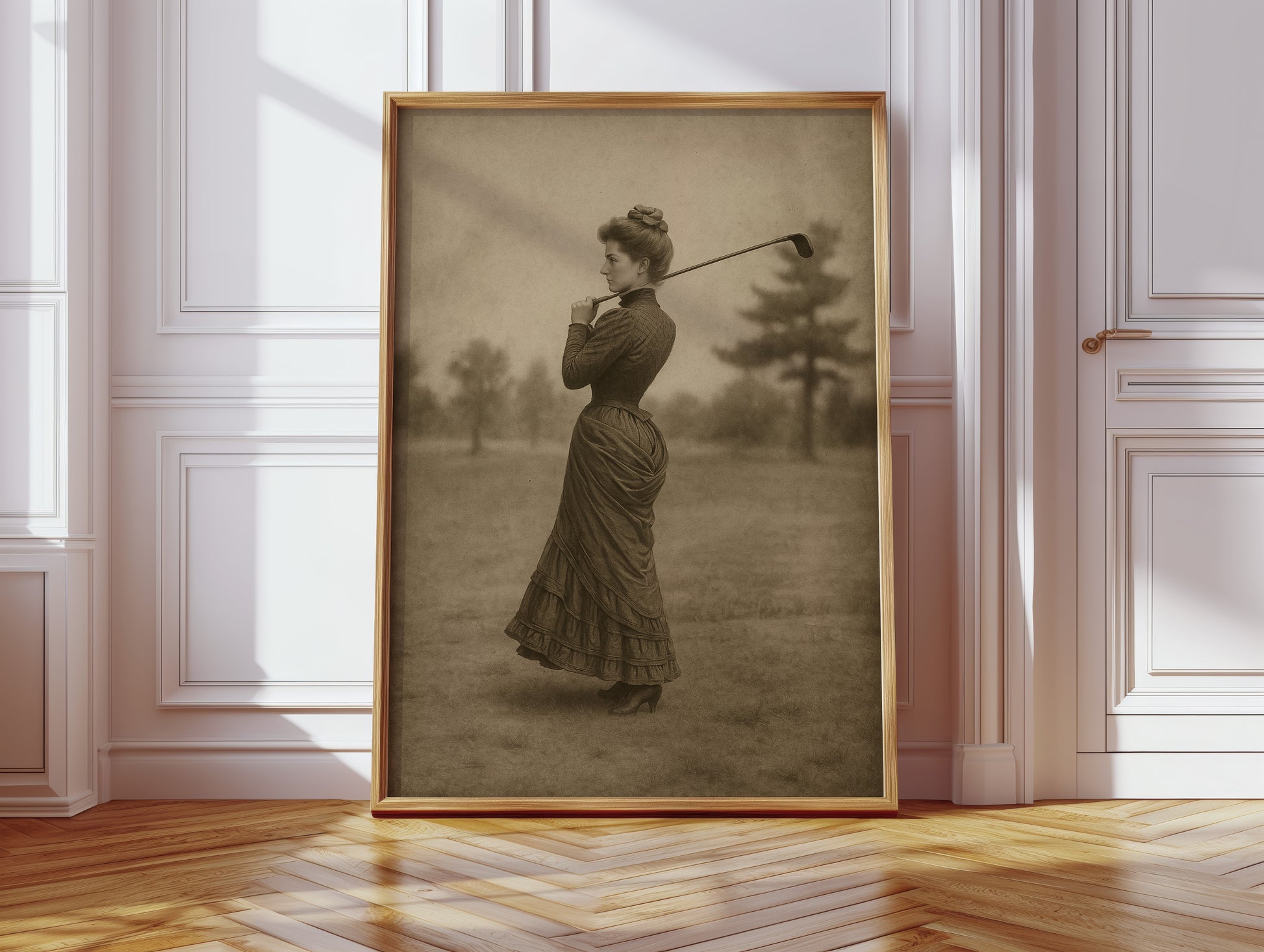 Gallery image 15 for Vintage Lady Golfer Fine Art Print