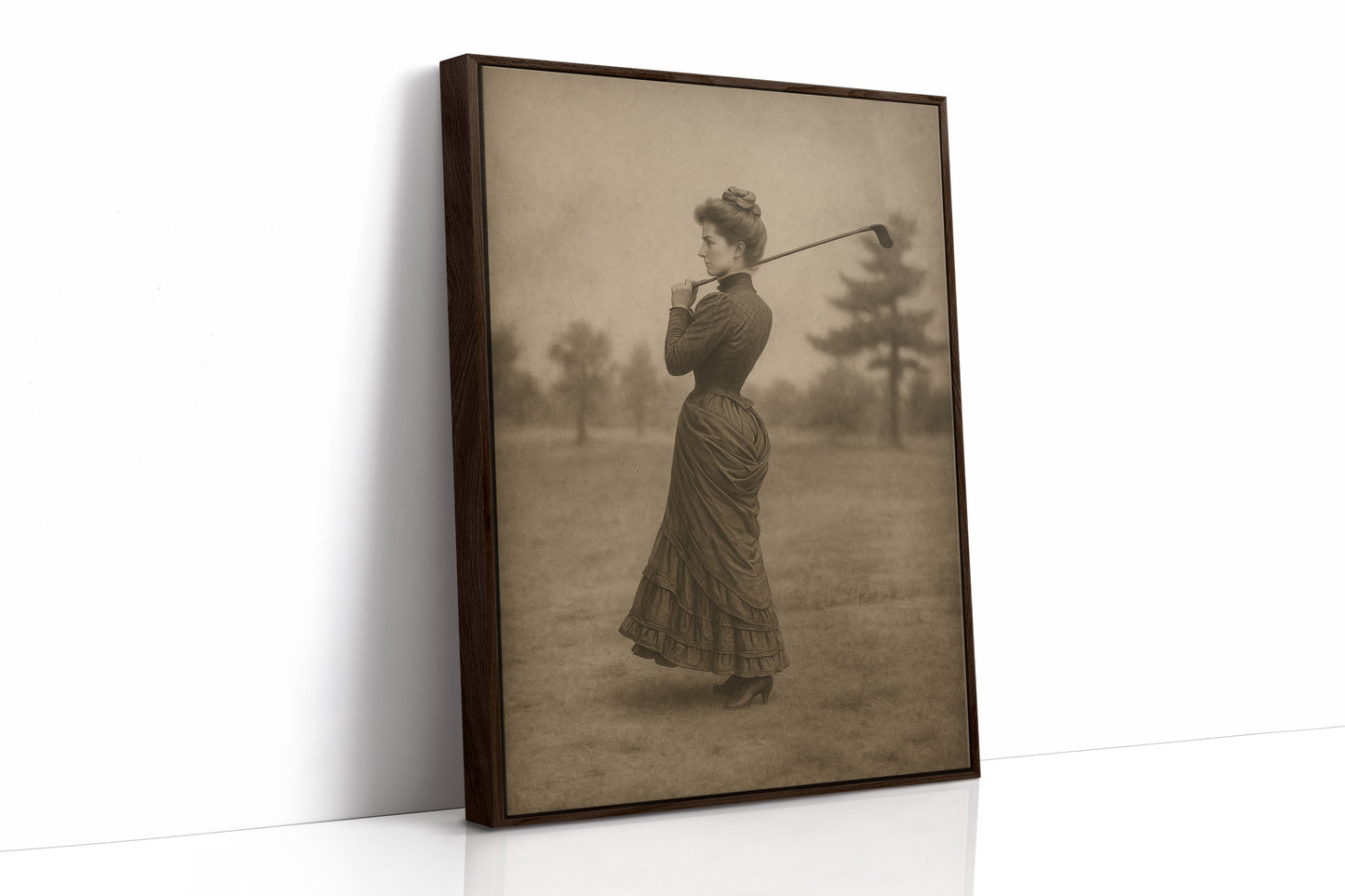 Brown Framed Canvas image 1