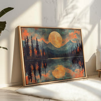 Moonlit Lake Mirrors Mountain Dreams