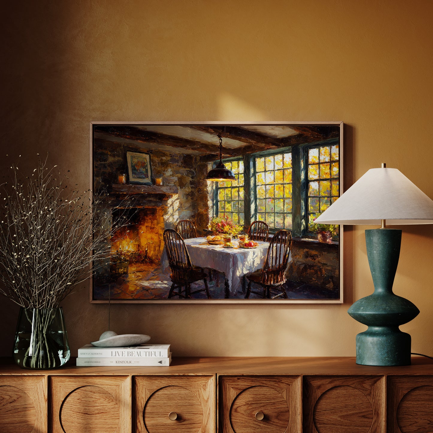 Autumn Feasts By Firelight Glow