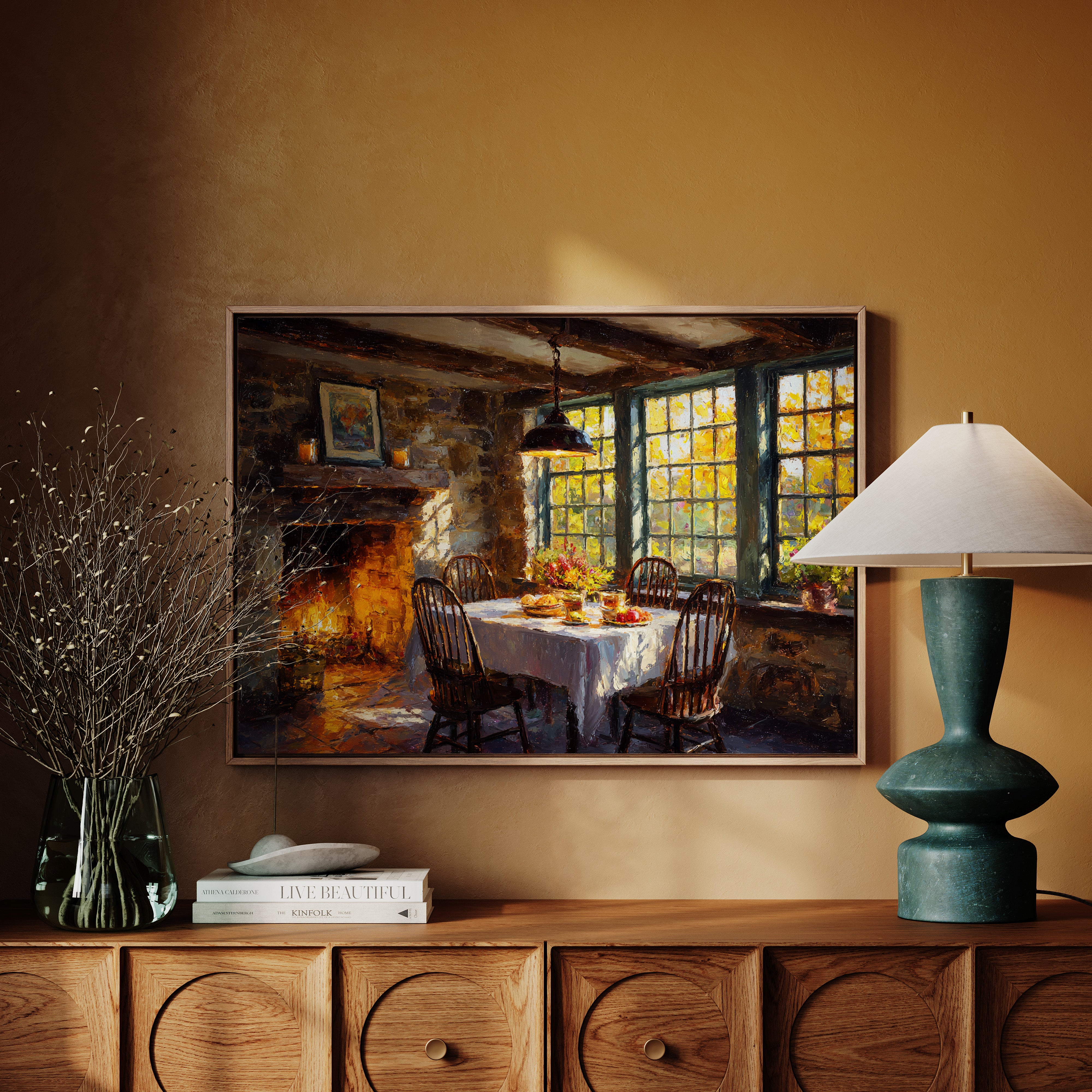Autumn Feasts By Firelight Glow