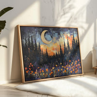 Moonlit Meadow Catches Fire Above