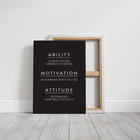 Ability Motivation Attitude Quote