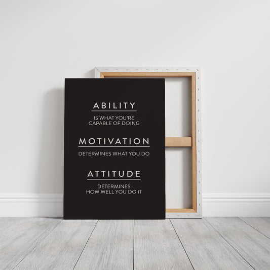 Ability Motivation Attitude Quote