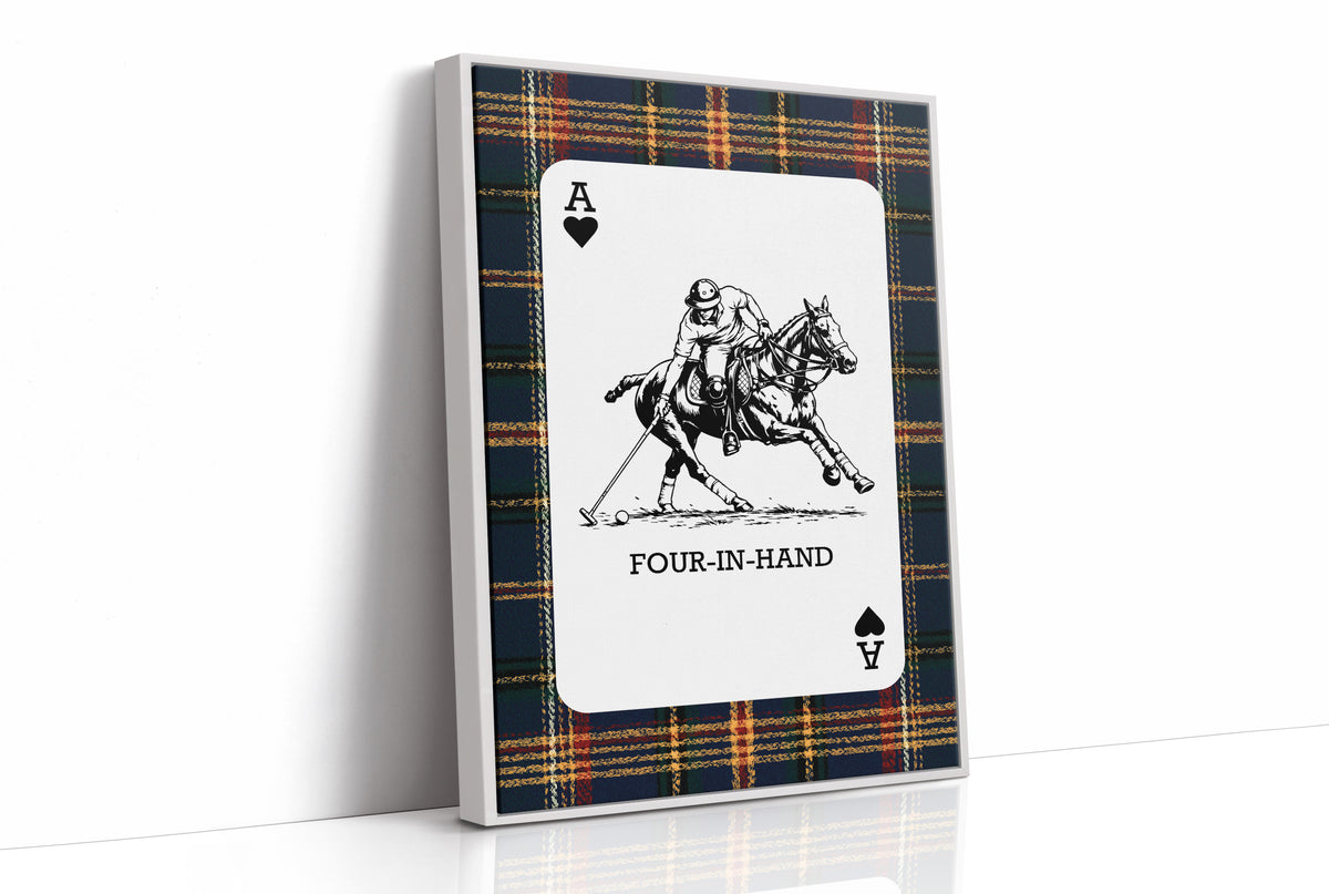 Ace of Hearts: Navy Tartan Polo