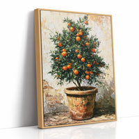 Terracotta and Sunlight: Potted Orange Tree Still Life