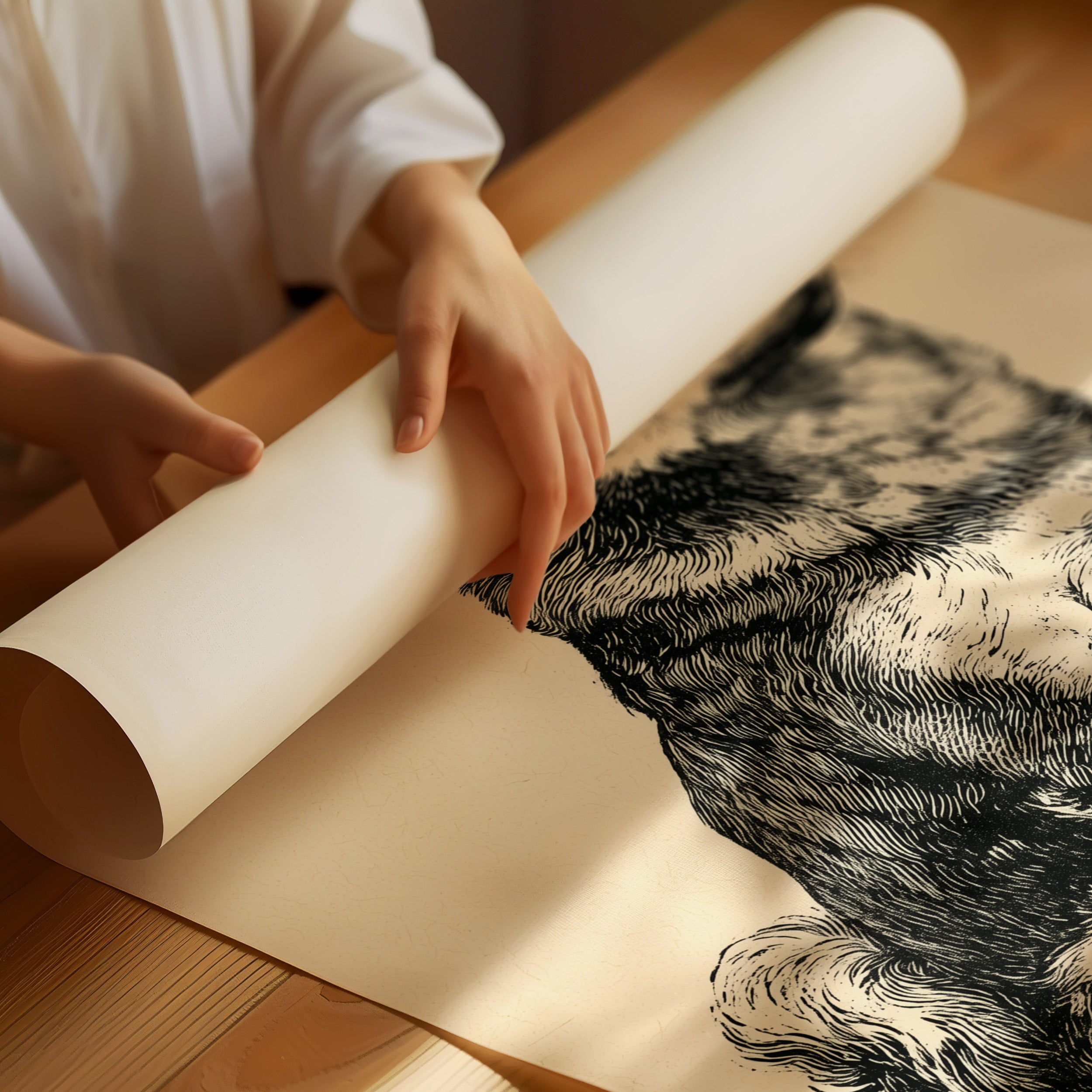 Alert & Upright: Vintage Spitz Engraving