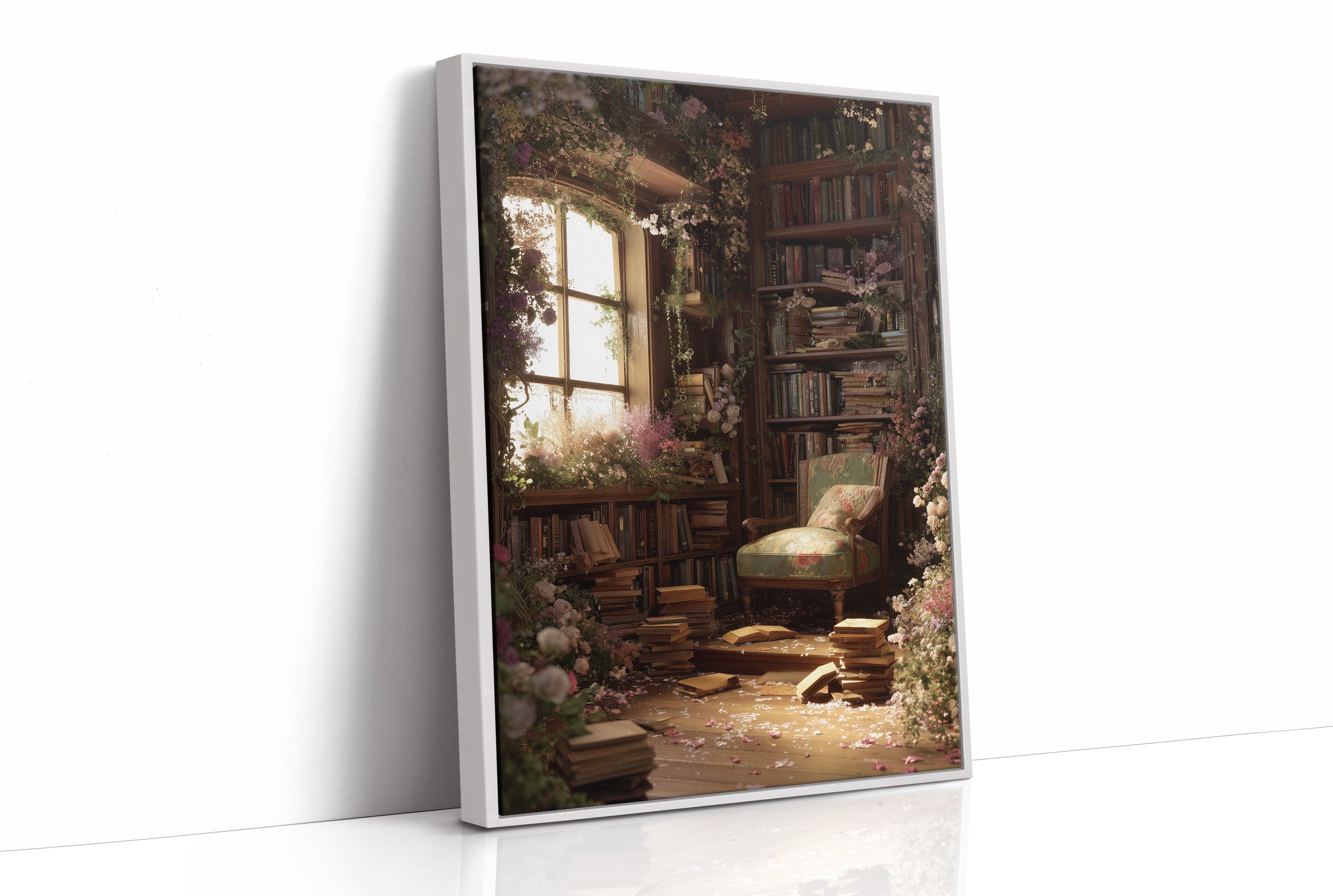 Forgotten Library Blooms In Light