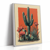 Saguaro Tales In Coral Sunset