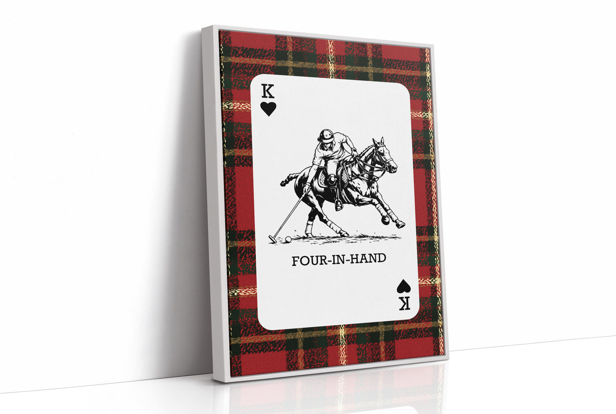 King of Hearts: Red Tartan Polo