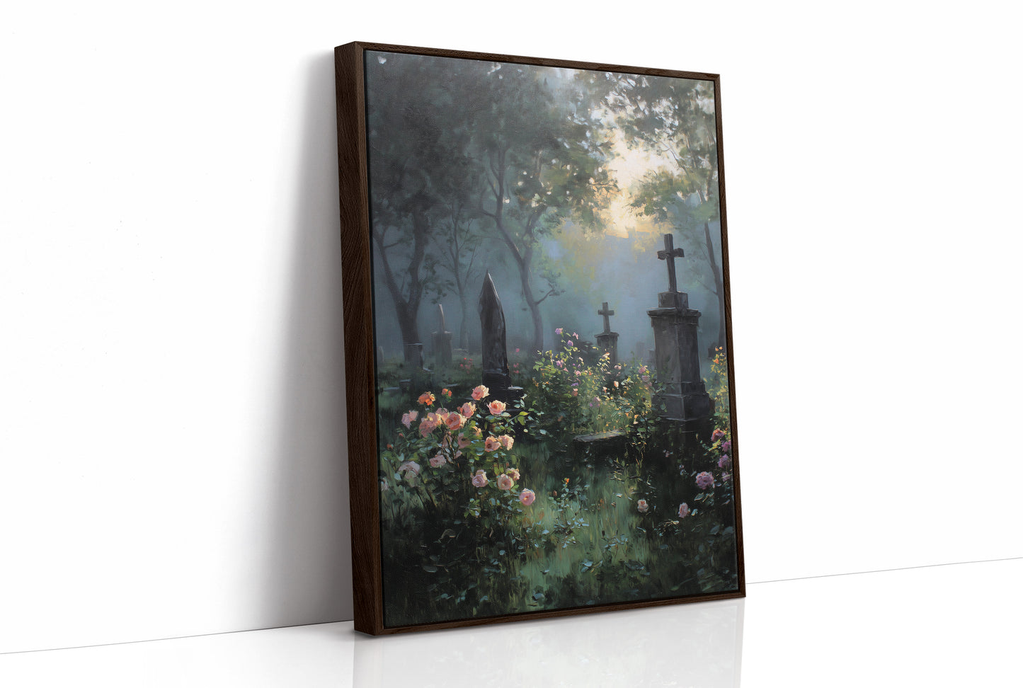 Roses Bloom Among Stone Sentinels