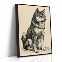 Alert & Upright: Vintage Spitz Engraving