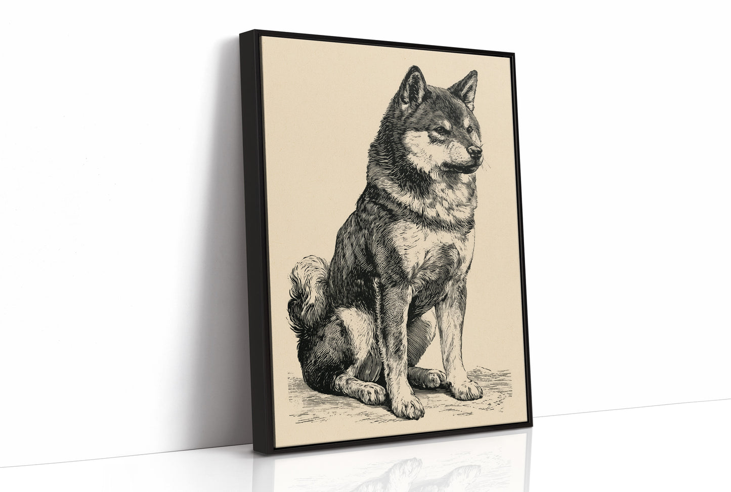 Alert & Upright: Vintage Spitz Engraving