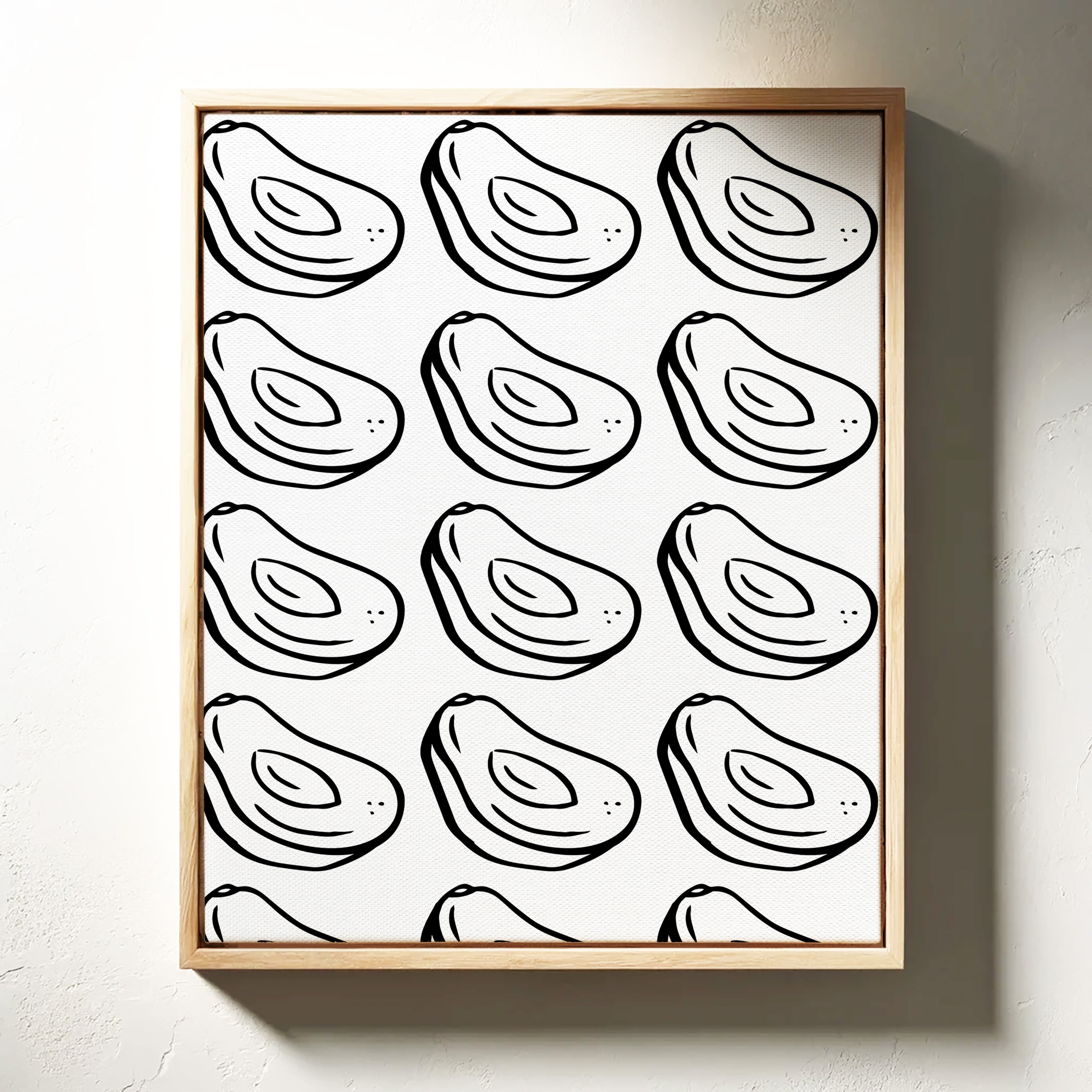 Avacado Dance In Black Lines