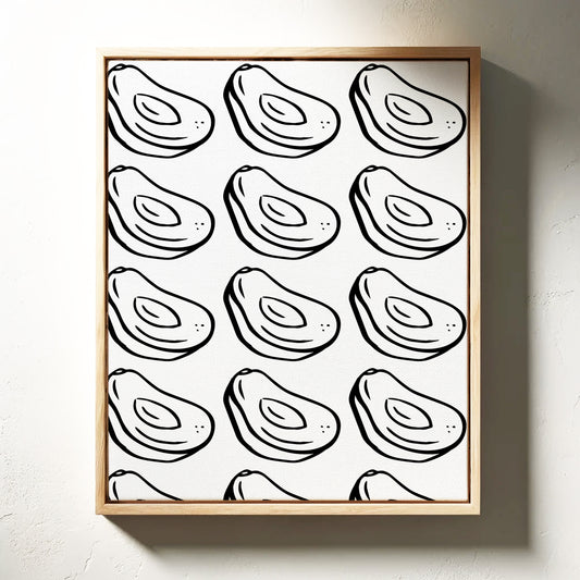 Avacado Dance In Black Lines