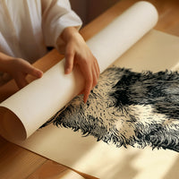 Border Watch: Bold Woodcut Collie