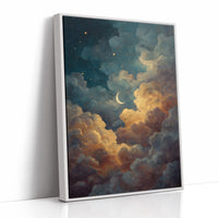 Crescent Rests Among Golden Clouds