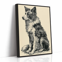 Border Watch: Bold Woodcut Collie