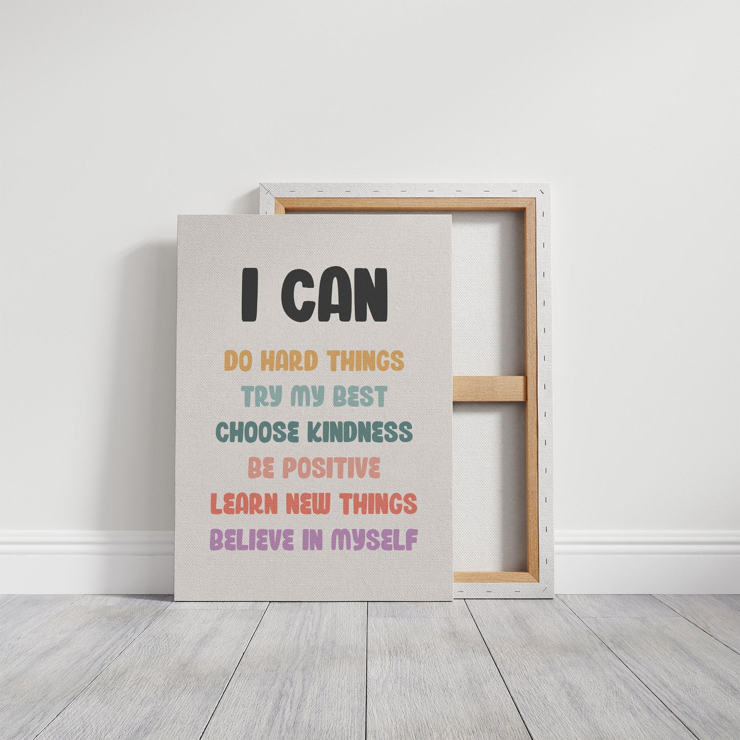 I Can Affirmations Kids Motivation Poster