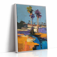 Coastal Palms in Abstract Twilight
